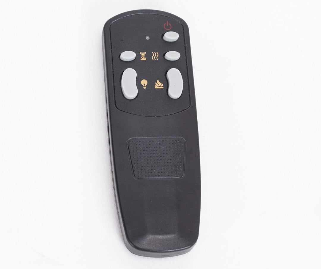 Alchemy Fireplaces 36” Wall Mounted Electric Fireplace – Black Glass, LED Flame, Remote & Timer