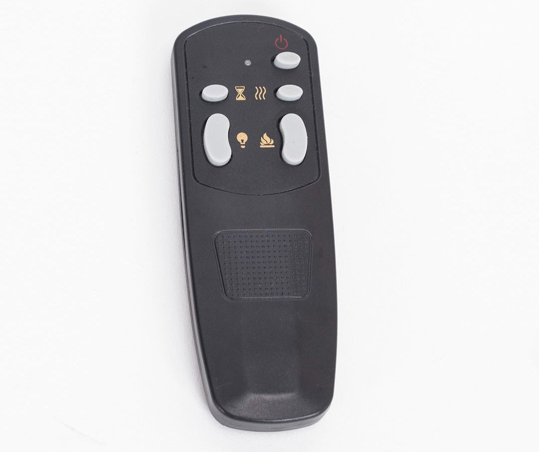 Alchemy Fireplaces 50” Wall Mounted Electric Fireplace with Black Glass, Dual Heat Settings & LED Flame Effects