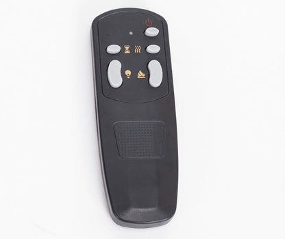 Alchemy Fireplaces 50” Wall Mounted Electric Fireplace with Black Glass, Dual Heat Settings & LED Flame Effects