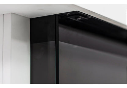 Alchemy Fireplaces 60" Wall Mounted Electric Fireplace with White MDF Mantel, Dual Heat & LED Flame Colours