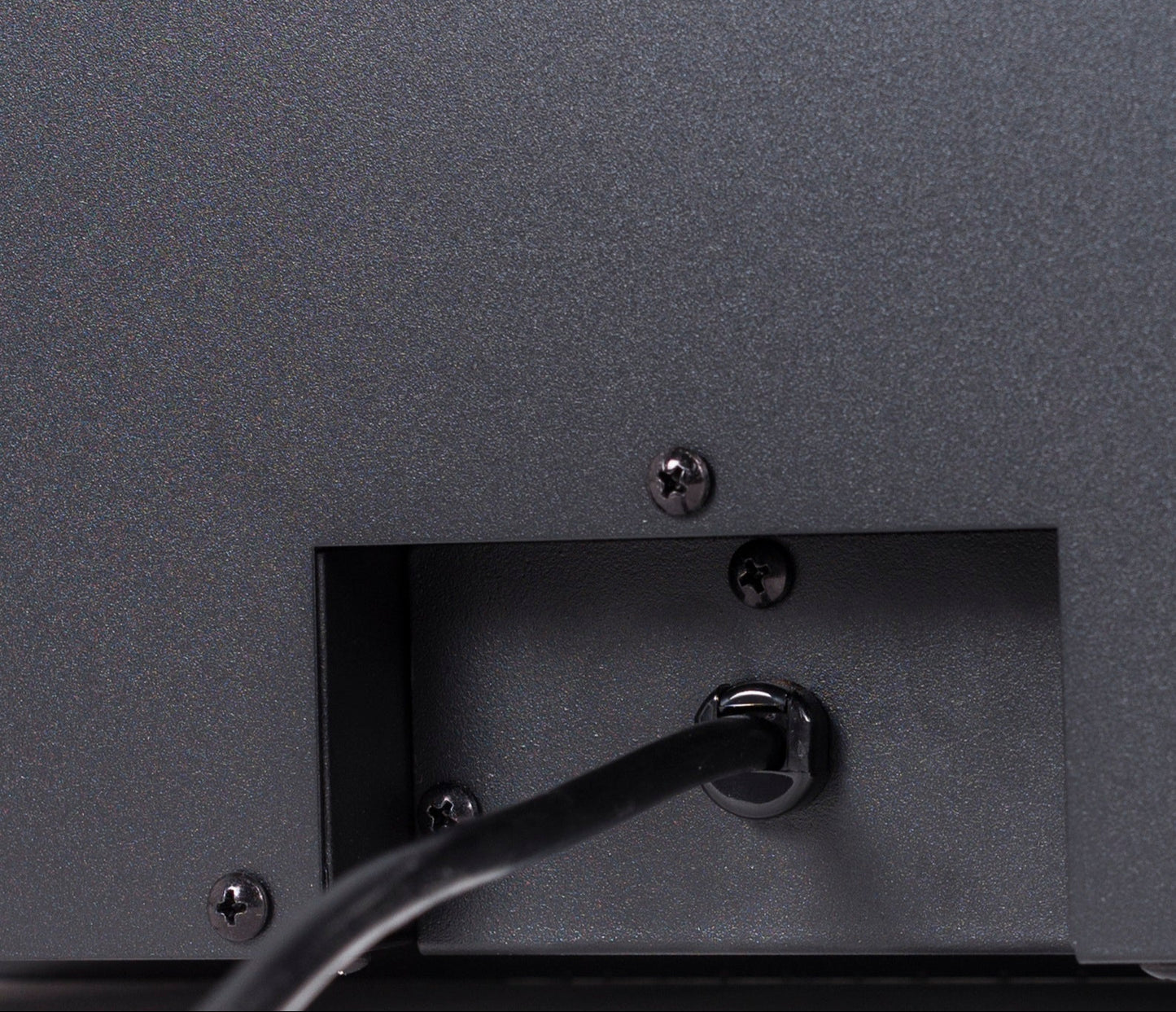 Alchemy Fireplaces 72" Wall Electric Fireplace – Black Glass, Remote Control, Log & Crystal Effects