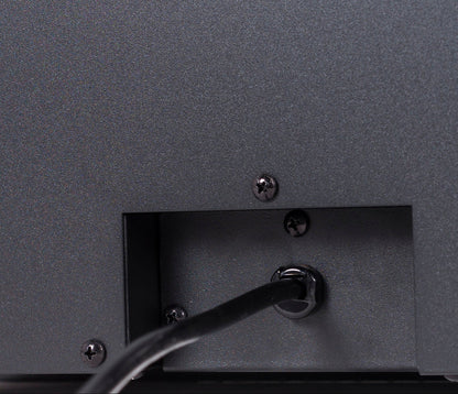 Alchemy Fireplaces 72" Wall Electric Fireplace – Black Glass, Remote Control, Log & Crystal Effects