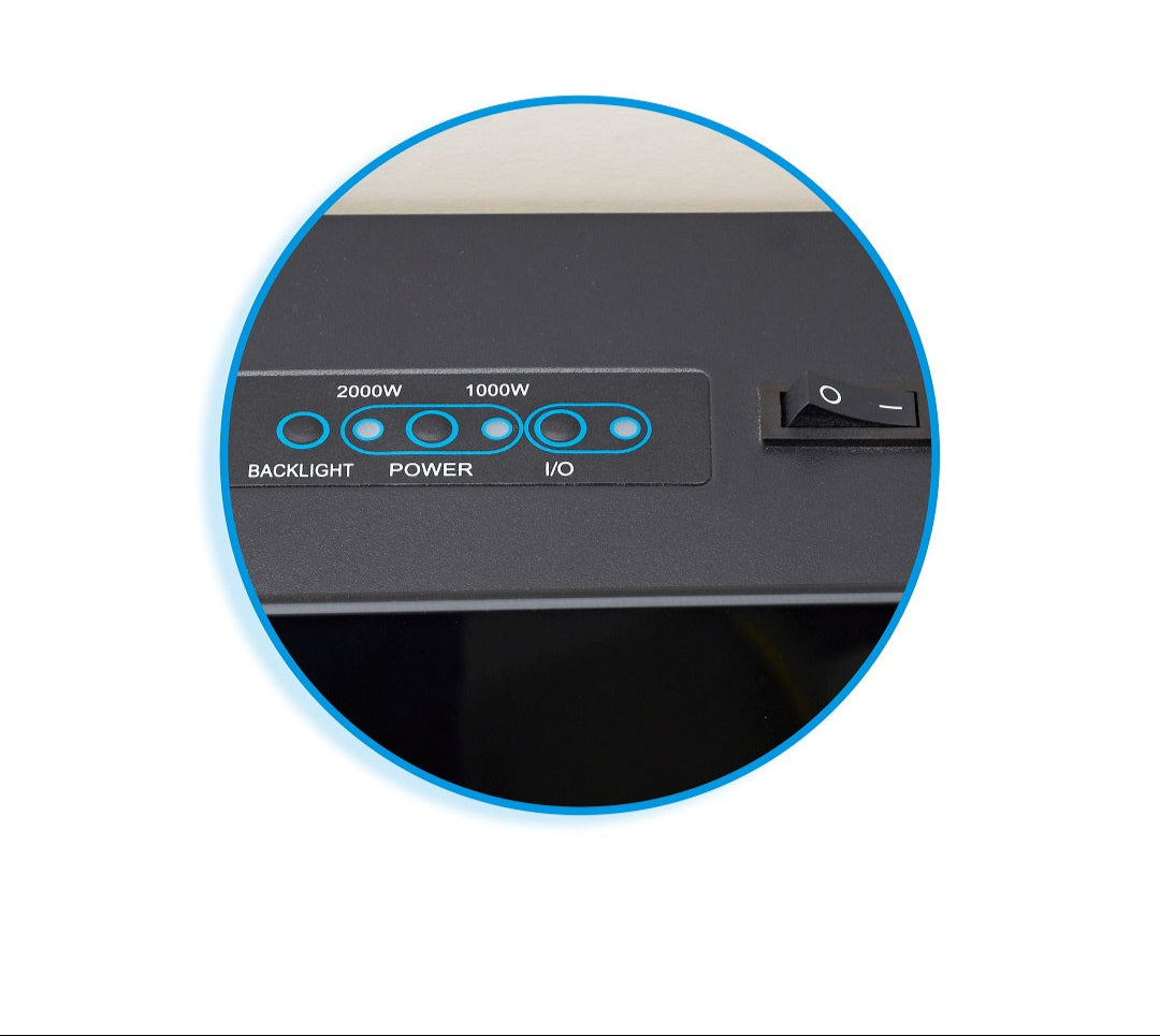 Alchemy Fireplaces 36" Wall Mounted Electric Fireplace – Black Glass, 7 Flame Colours, Remote, Thermostat & Timer