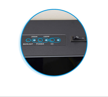 Alchemy Fireplaces 36" Wall Mounted Electric Fireplace – Black Glass, 7 Flame Colours, Remote, Thermostat & Timer