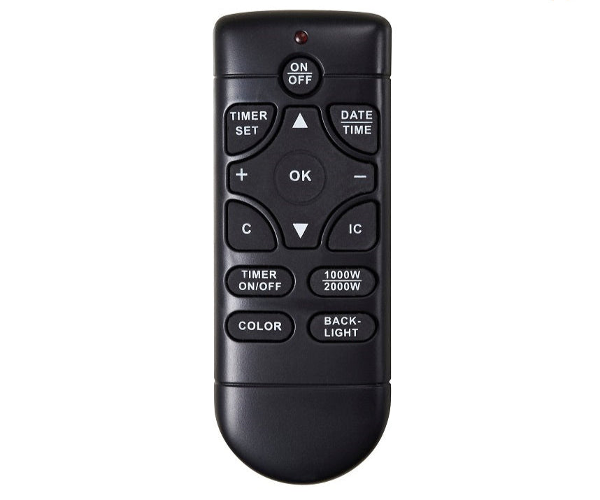 Alchemy Fireplaces 35" Wall Mounted Curved Electric Fireplace – White Glass, 7 LED Flame Colours, Log Effect, Remote & Thermostat