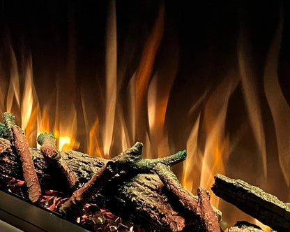 Alchemy Fireplaces 60" Media Wall Electric Fireplace - WiFi, LED Flames & Dual Heat